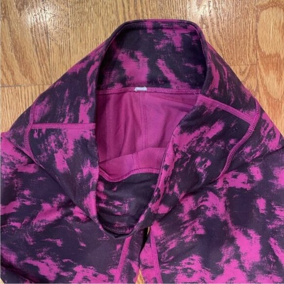 Lululemon Wunder Under Crop II *Full-On Luon Breezie Regal Plum Black Leggings 4 - Picture 8 of 14